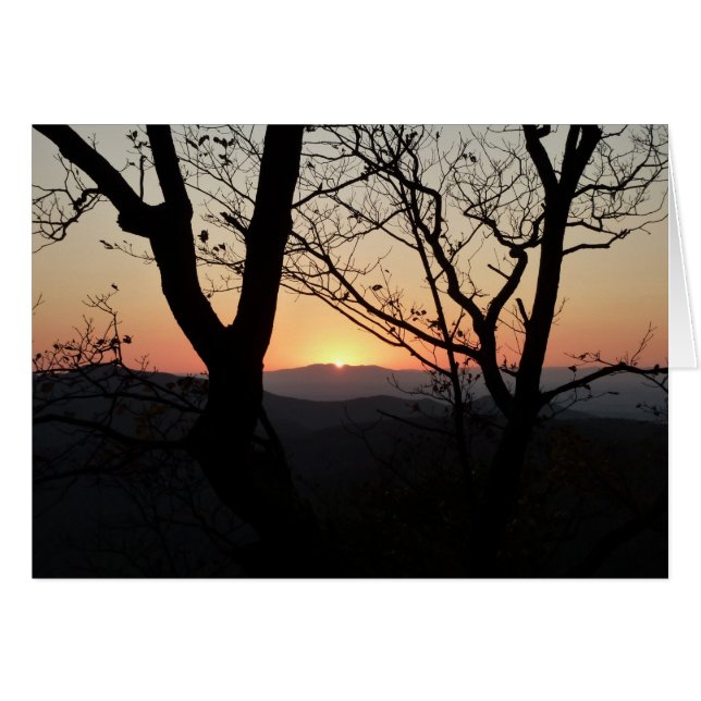 Shenandoah Sunset National Park Landscape Hälsningskort (Framsidan Horizontal)