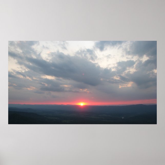 Shenandoah Valley Sunset Poster (Framsidan)