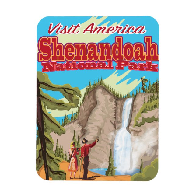 Shenandoas nationalpark och reservera reseposter magnet (Vertikal)