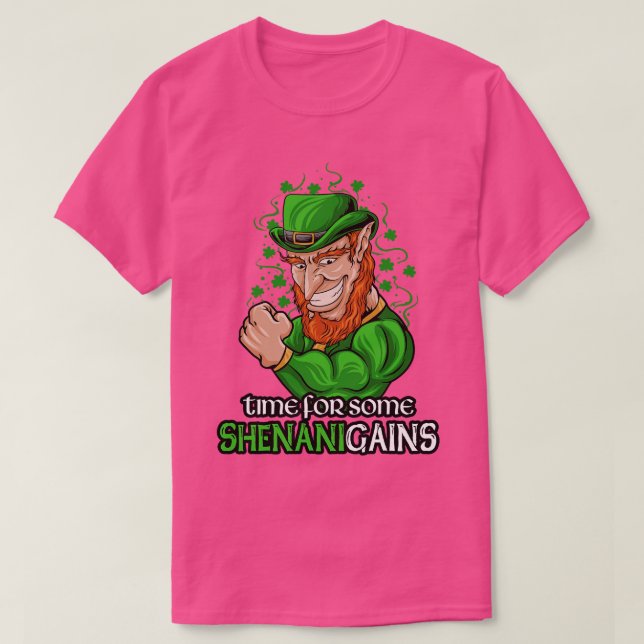 Shenanigain Funny St paddys day Gym Irish Liiting T Shirt (Design framsida)