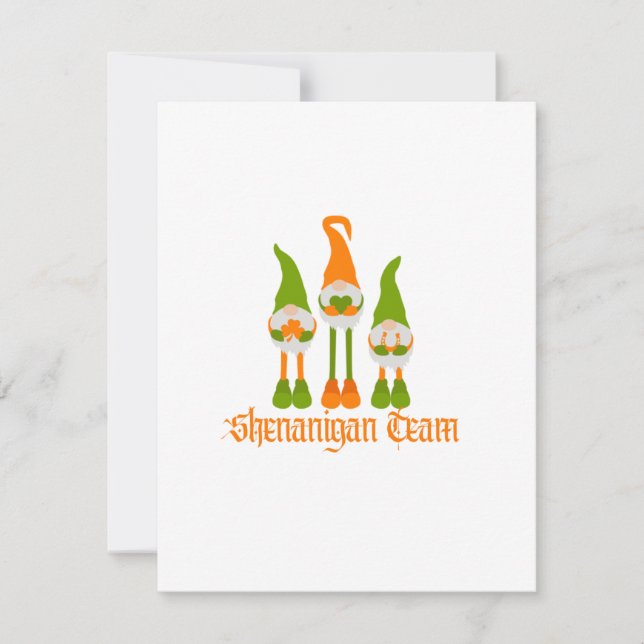 Shenanigan-laget av tomtar på en  julkort (Framsida)