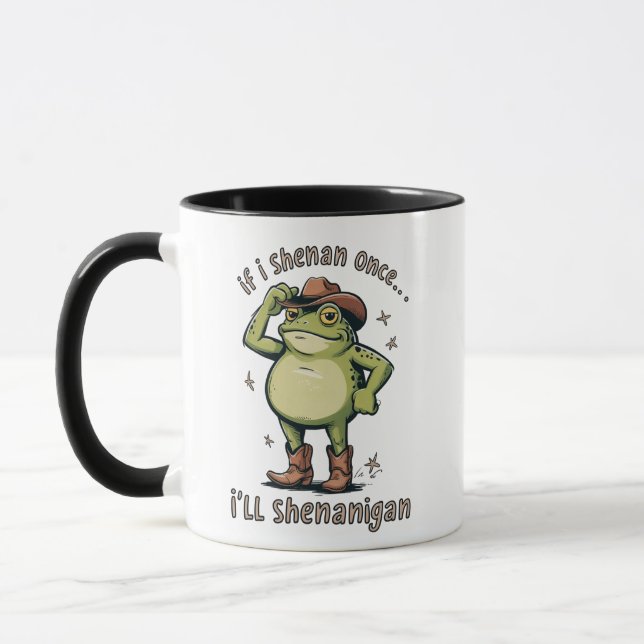 Shenanigan Rolig Psykisk Hälsa Groda  Mugg (Vänster)