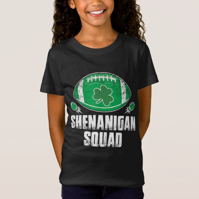 Shenanigan Squad St. Patricks Day Funny American F T Shirt (Framsida)