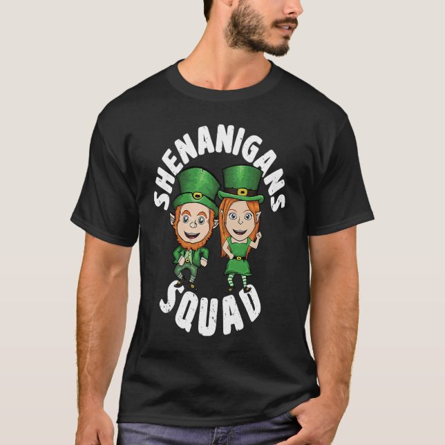 Shenanigan Squad St patricks day Group Drinking T Shirt (Framsida)