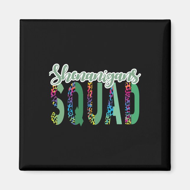 Shenanigan Squad Team St Patricks Day-fest Lucky  Magnet (Framsidan)