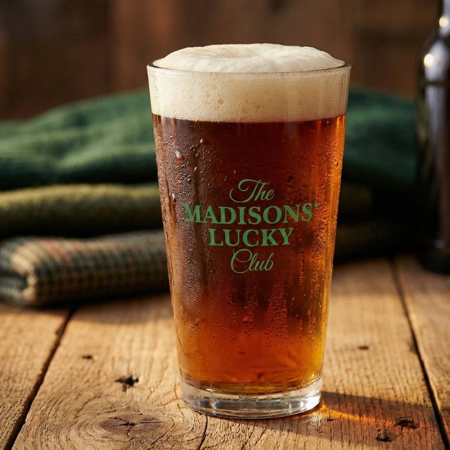 Shenanigan St Patricks Family Name Glaskopp (Skapare uppladdad)