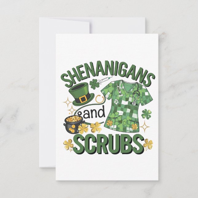Shenanigans and Scrubs Funny Nursing St Patrick's (Framsida)