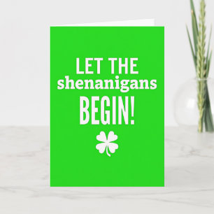 Shenanigans börjar kul dag-kort kort