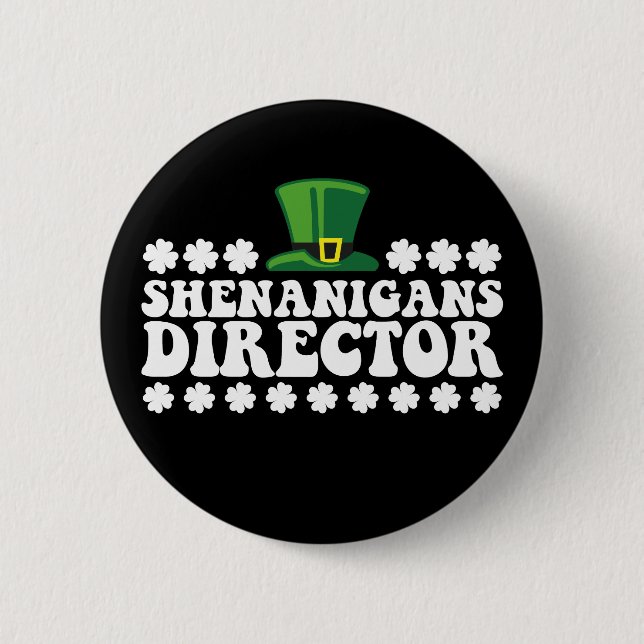 Shenanigans Chef Groovy St Patrick's Day Irländska Knapp (Framsida)