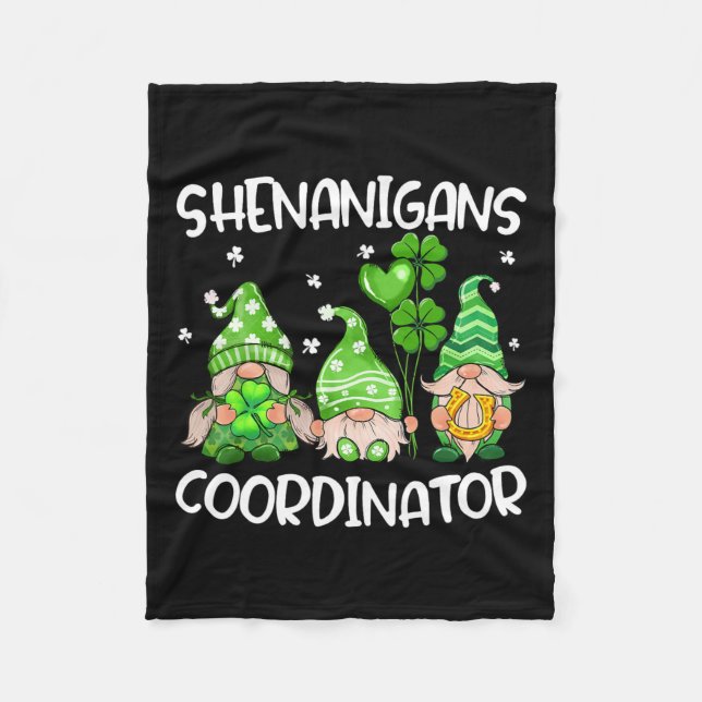Shenanigans Coordinator Cute Gnomes Teacher St Pa Fleecefilt (Framsidan)