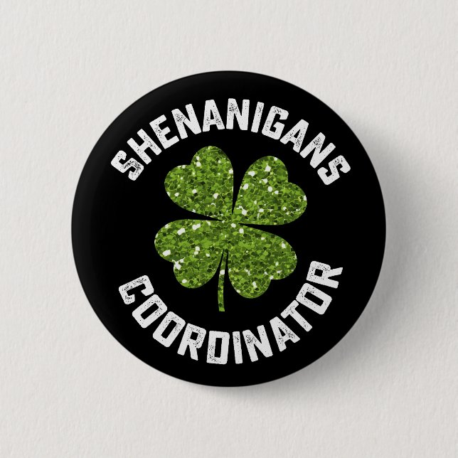 Shenanigans Coordinator Funny St patrick's day Knapp (Framsida)