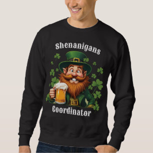 Shenanigans Coordinator Funny St. Patrick's Day Lång Ärmad Tröja