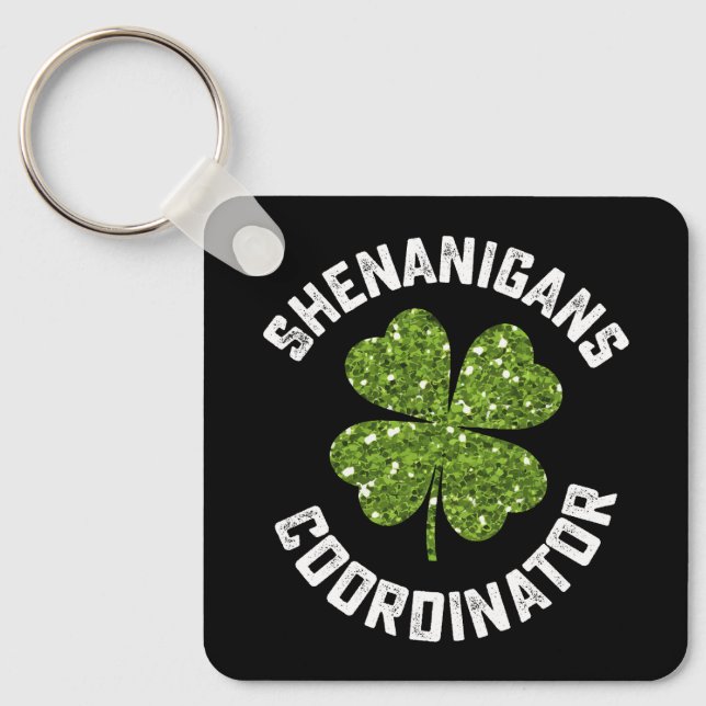 Shenanigans Coordinator Funny St patrick's day Nyckelring (Framsida)