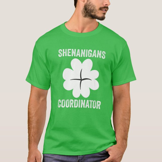 Shenanigans Coordinator Funny St Patricks Day Teac T Shirt (Framsida)