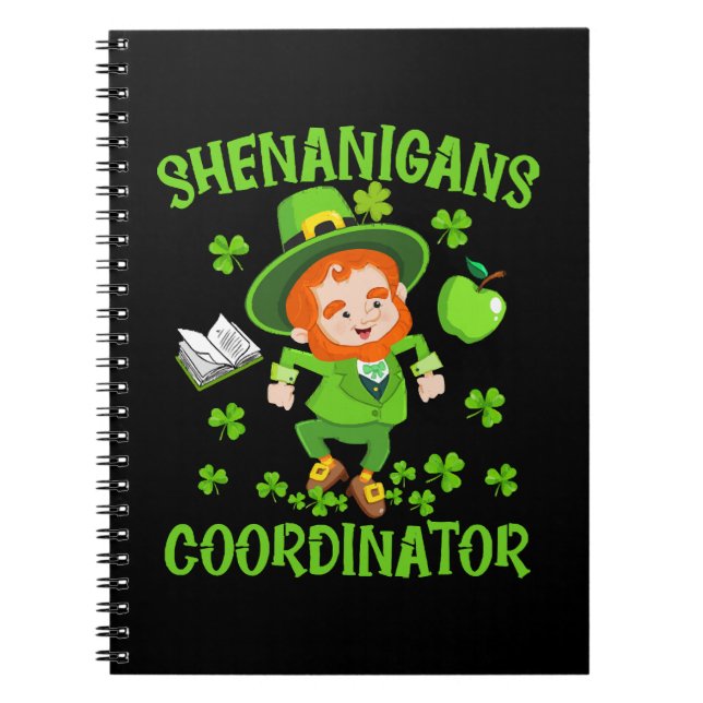 Shenanigans Coordinator Funny Teacher St Patrick's Anteckningsbok (Framsidan)