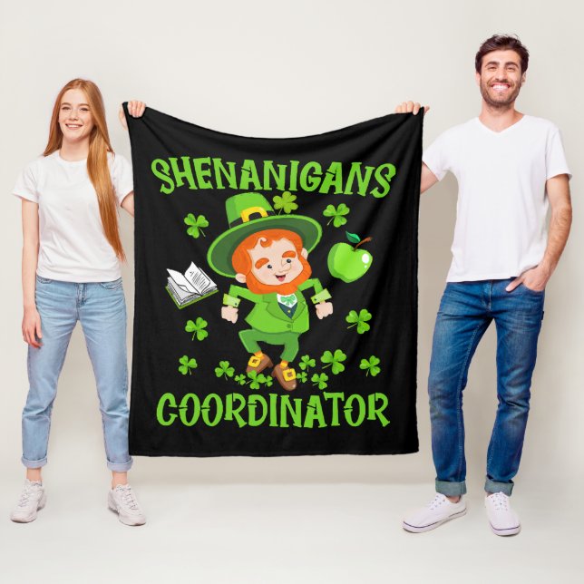 Shenanigans Coordinator Funny Teacher St Patrick's Fleecefilt (På plats)