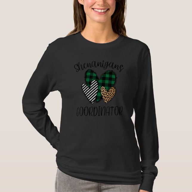 Shenanigans Coordinator Funny Teacher St Patrick's T Shirt (Framsida)