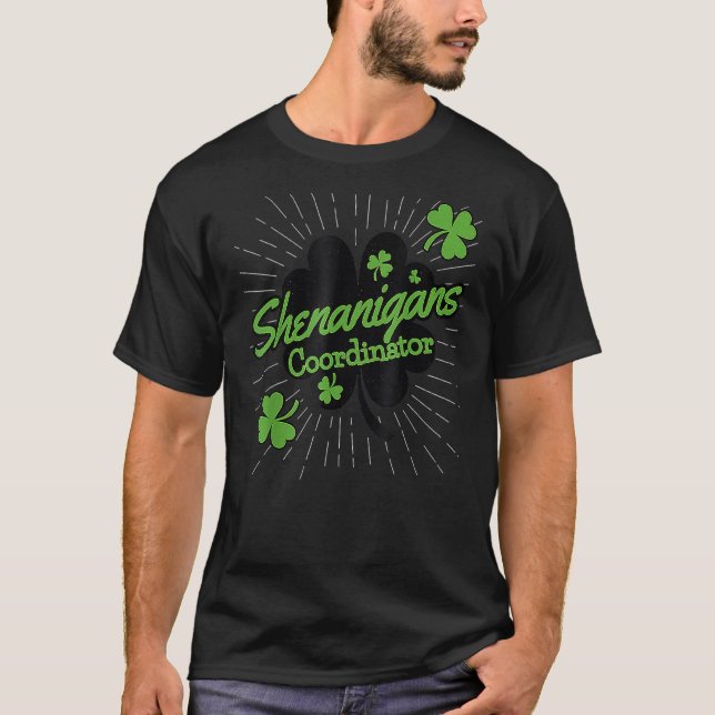 Shenanigans Coordinator Funny Teacher St Patrick's T Shirt (Framsida)