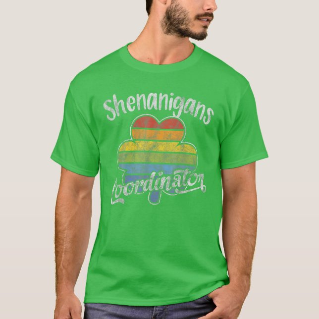 Shenanigans Coordinator Funny Teacher St Patrick's T Shirt (Framsida)