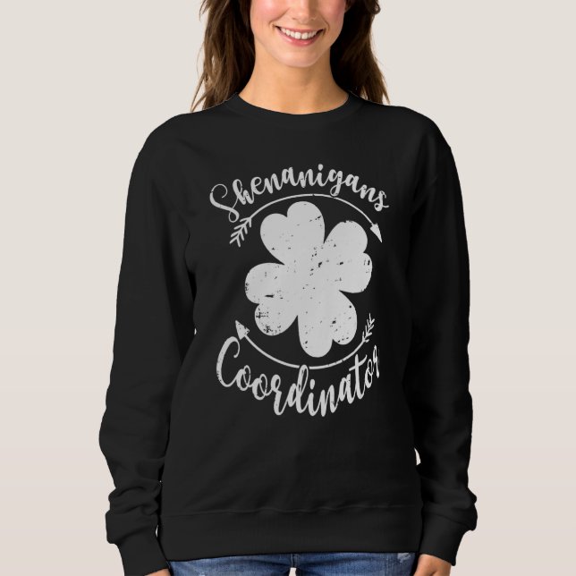 Shenanigans Coordinator Funny Teacher St Patrick's T Shirt (Framsida)