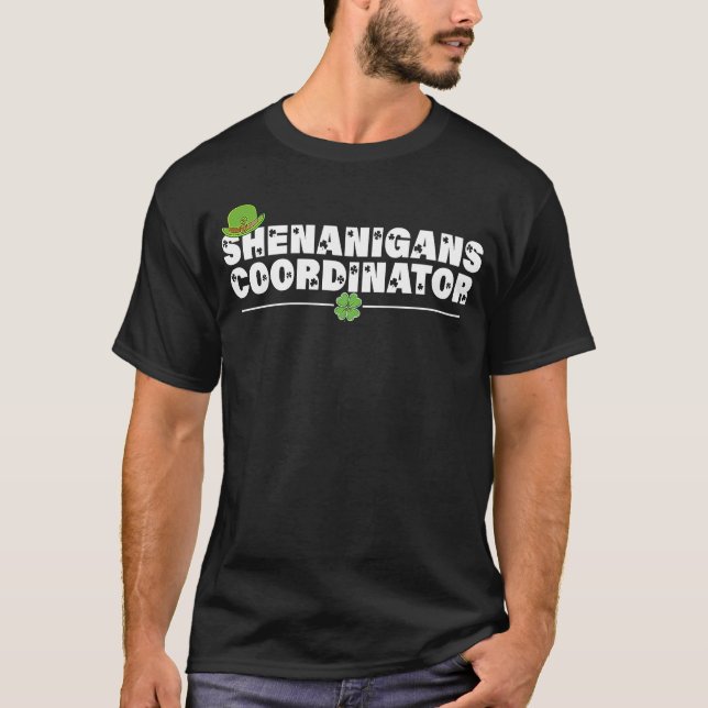 Shenanigans Coordinator Groovy Teacher St Patricks T Shirt (Framsida)