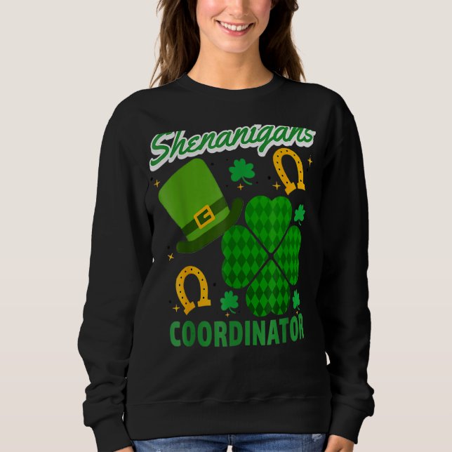 Shenanigans Coordinator Leprechaun St Patrick S Da T Shirt (Framsida)
