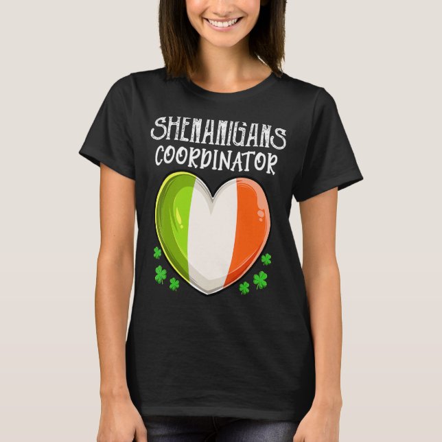 Shenanigans Coordinator Lucky Charms, St Patrick's T Shirt (Framsida)