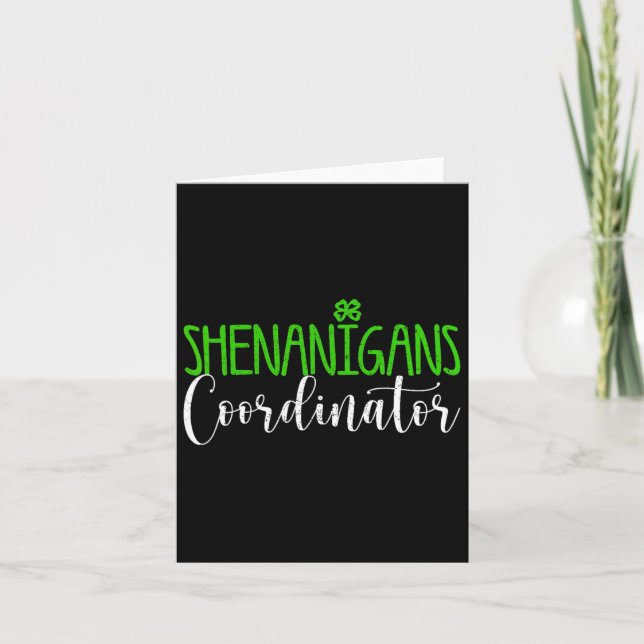 Shenanigans Coordinator Lycklig St patricks day Ir Kort (Framsida)