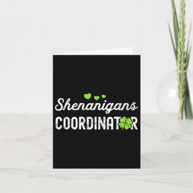 Shenanigans Coordinator Lycklig St patricks day Te Kort (Framsida)
