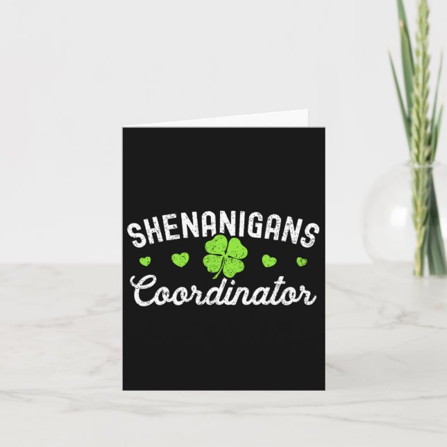 Shenanigans Coordinator Lycklig St patricks day Te Kort (Framsida)