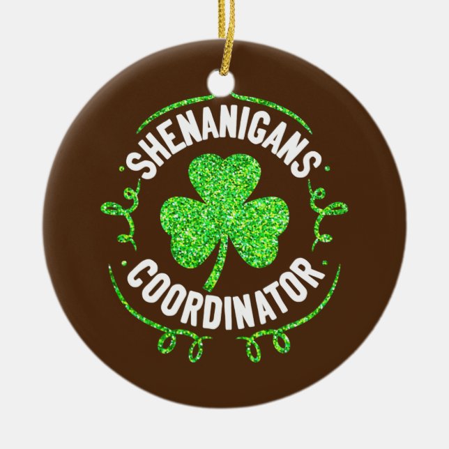 Shenanigans Coordinator Matching Teacher St Julgransprydnad Keramik (Framsidan)