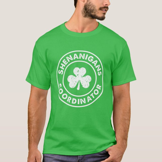Shenanigans Coordinator Matching Teacher St Patric T Shirt (Framsida)