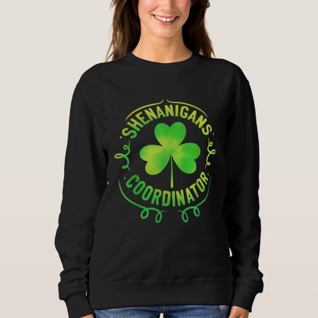 Shenanigans Coordinator Matching Teacher St Patric T Shirt (Framsida)