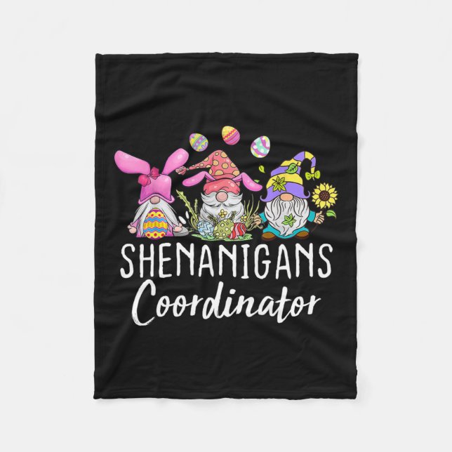 Shenanigans Coordinator Påskhare Gnomes Rabbit Fleecefilt (Framsidan)