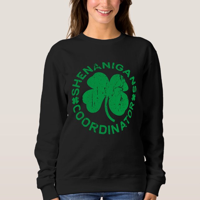 Shenanigans Coordinator  Saint Patricks Day T Shirt (Framsida)