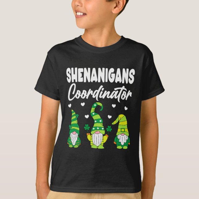 Shenanigans Coordinator Shamrock St patricks day G T Shirt (Framsida)