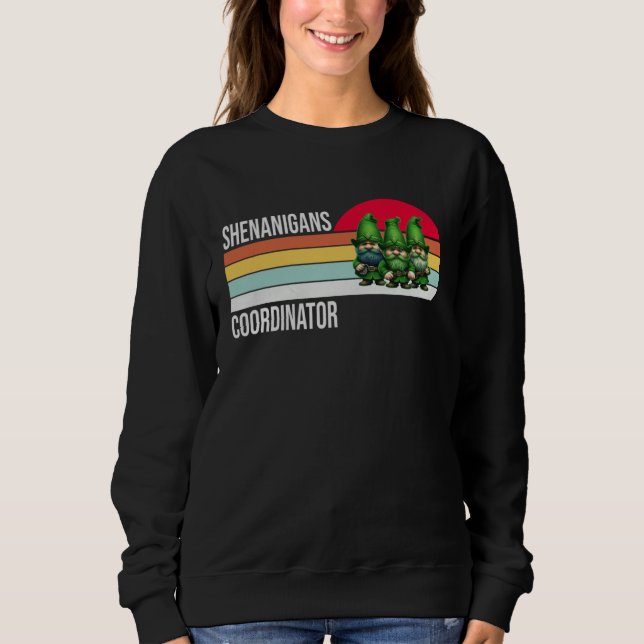 Shenanigans Coordinator St Patricks Day Gnomes T Shirt (Framsida)