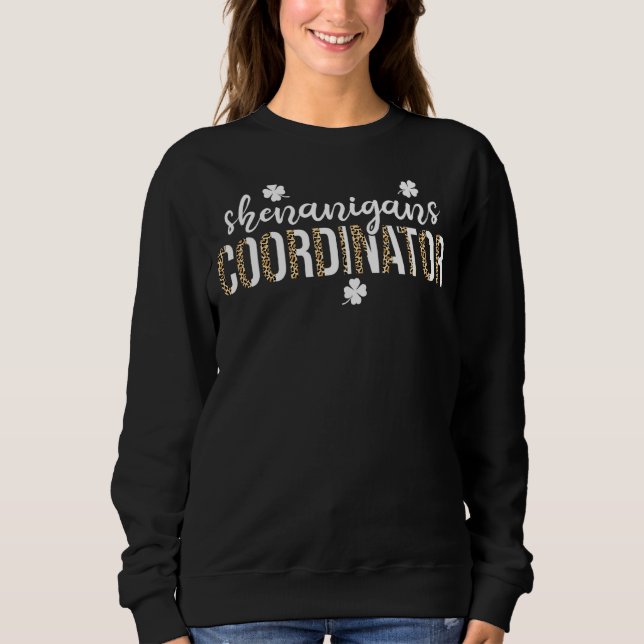 Shenanigans Coordinator St patricks day Leopard 1 T Shirt (Framsida)