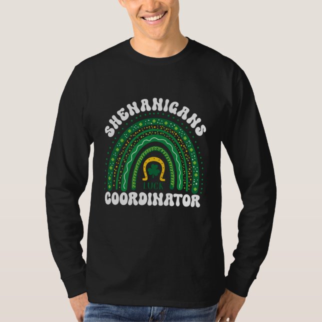 Shenanigans Coordinator St Patricks Day Rainbow T Shirt (Framsida)