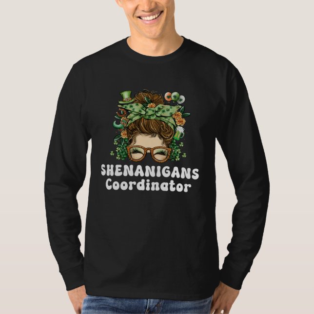 Shenanigans Coordinator  St Patricks Day Shenaniga T Shirt (Framsida)