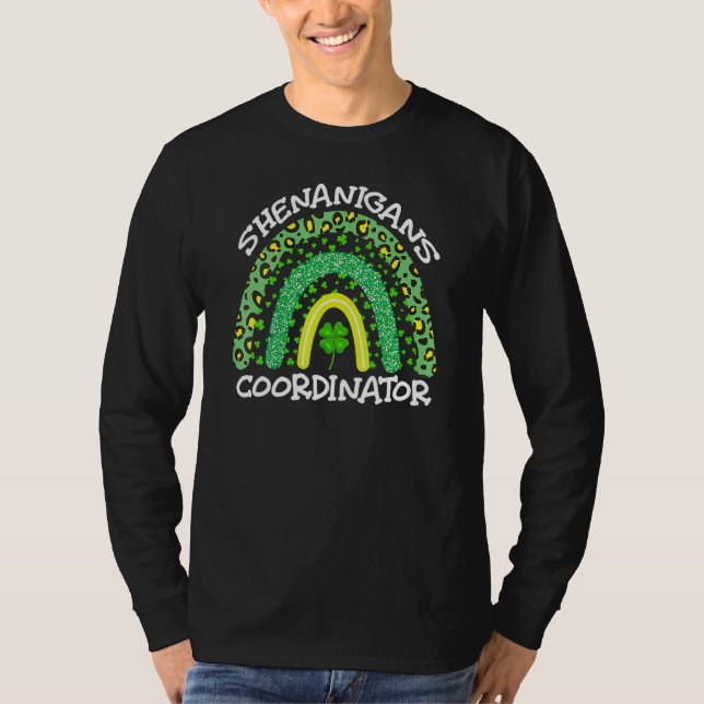 Shenanigans Coordinator St Patrick's Day V Neck T Shirt (Framsida)