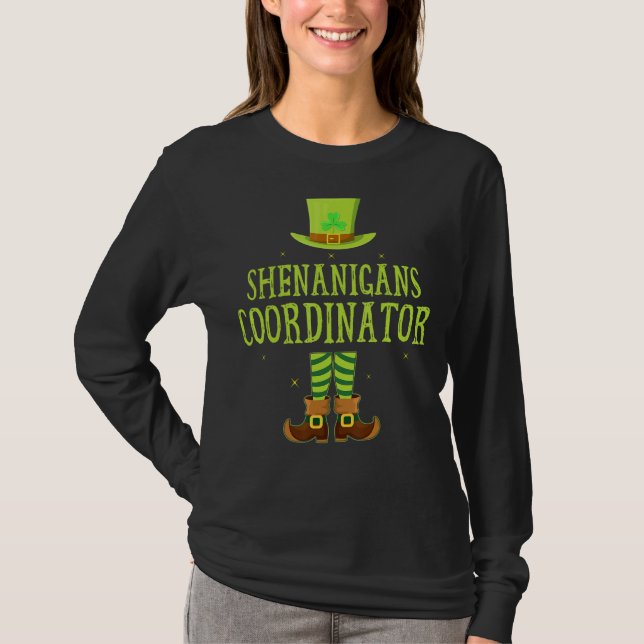 Shenanigans Coordinator Teacher Matching St Patric T Shirt (Framsida)