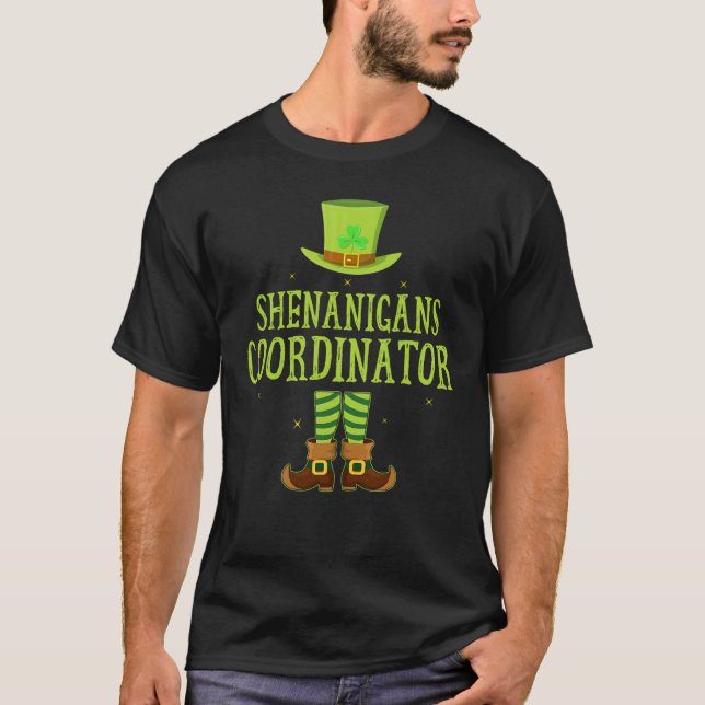 Shenanigans Coordinator Teacher Matching St Patric T Shirt (Framsida)