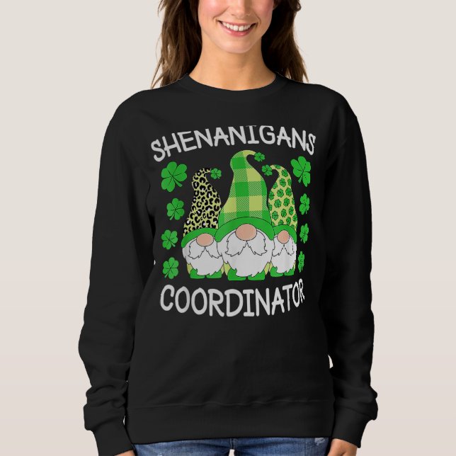 Shenanigans Coordinator Teacher St. Patricks Day T Shirt (Framsida)