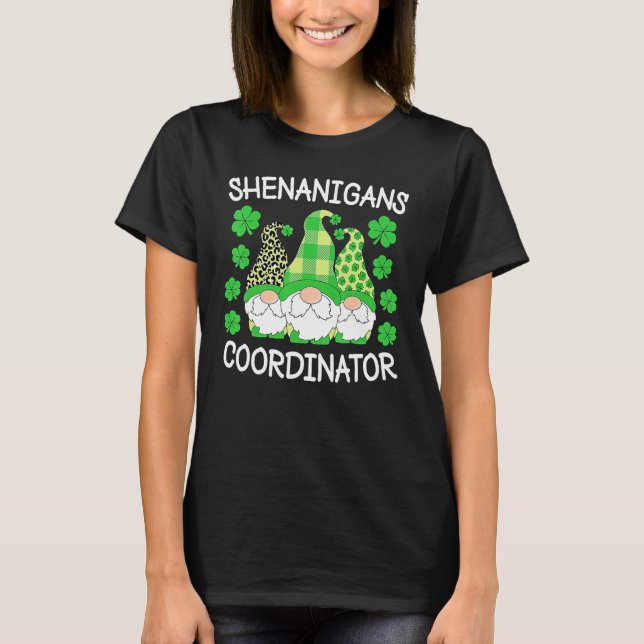Shenanigans Coordinator Teachers St Patricks Day G T Shirt (Framsida)