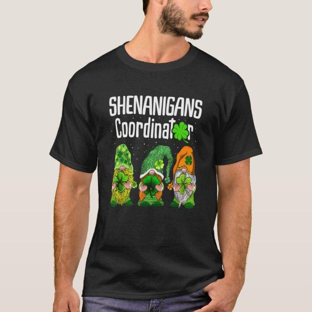 Shenanigans Coordinator Teachers St Patricks Day G T Shirt (Framsida)