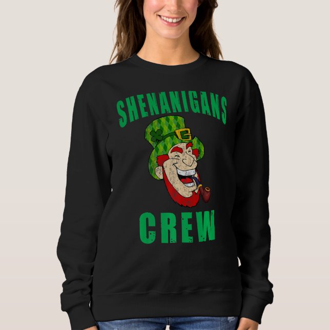 Shenanigans Crew Saint Patricks Day Leprechaun Sha T Shirt (Framsida)