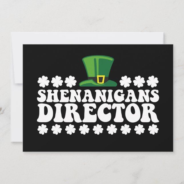 Shenanigans Director Groovy St patrick's day Irish Inbjudningar (Framsida)