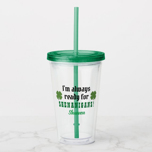 Shenanigans Funny Cute St. Patrick's Day Take Away Mugg (Framsida)