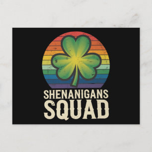 Shenanigans gänget matchande St Patricks Day grupp Vykort